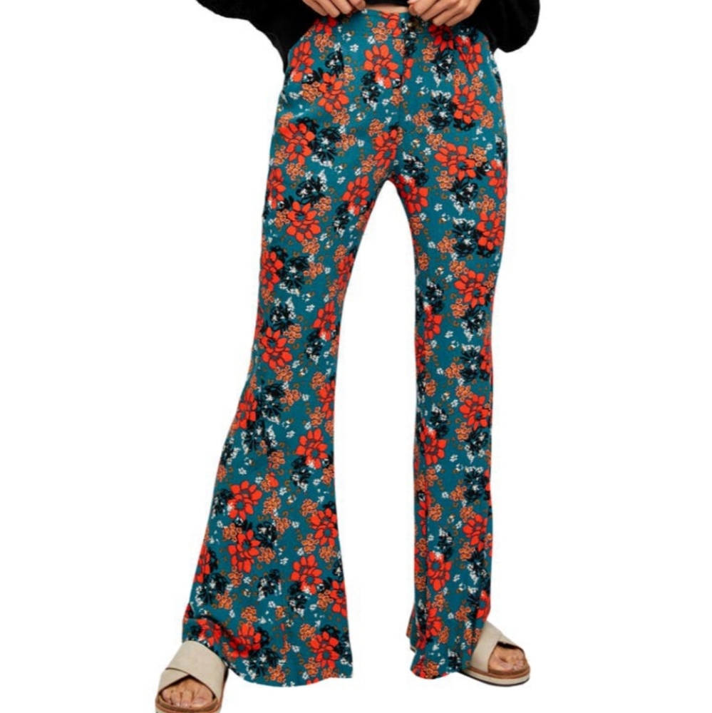 Free People Flare Pants Floral